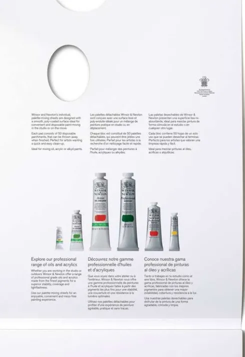 Afrivningspalette - 50 Ark - Winsor & Newton