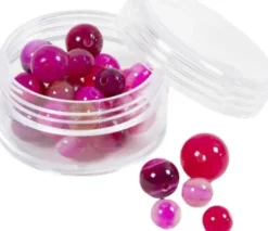 Agat Perler - Pink - Hulstr. 0,9-1 MM - 28Stk