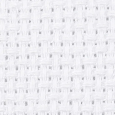Aidastof - Str. 50X50 CM - 70 Tern Pr. 10 CM - Hvid - 1 Stk