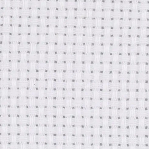 Aidastof - Str. 50X50 CM - 43 Tern Pr. 10 CM - Hvid - 1 Stk
