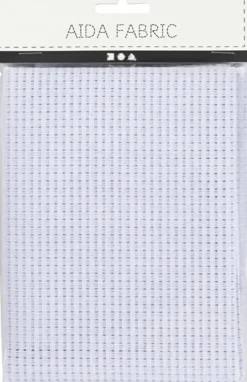 Aidastof - Str. 50X50 CM - 24 Tern Pr. 10 CM - Hvid - 1 Stk