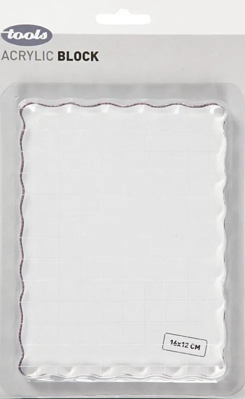 Akrylblok - Str. 16X12 CM - Tykkelse 1 CM - 1 Stk