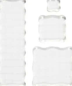 Akrylblok - Str. 2,5X2,5+5X5+7,6X7,6+5X16,5 CM - Tykkelse 1 CM - 4 Stk