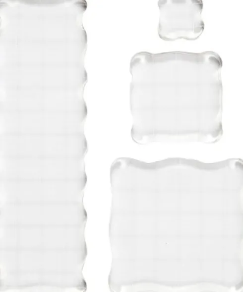 Akrylblok - Str. 2,5X2,5+5X5+7,6X7,6+5X16,5 CM - Tykkelse 1 CM - 4 Stk