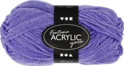 Akrylgarn - L 80 M - Lilla - 50 G