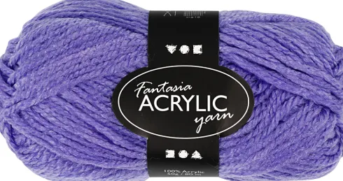 Akrylgarn - L 80 M - Lilla - 50 G