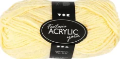 Akrylgarn - L 80 M - Lys Gul - 50 G