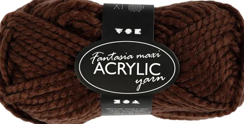 Akrylgarn - L 35 M - Maxi - Brun - 50 G