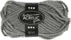 Akrylgarn - L 35 M - Maxi - Grå - 50 G