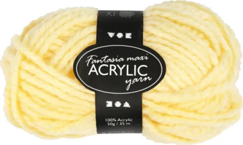 Akrylgarn - L 35 M - Maxi - Lys Gul - 50 G