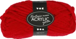 Akrylgarn - L 35 M - Maxi - Rød - 50 G