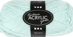 Akrylgarn - L 80 M - Mint Grøn - 50 G
