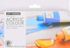 Akrylmaling Sæt - Metallic - Art Ranger - 8X22 ML