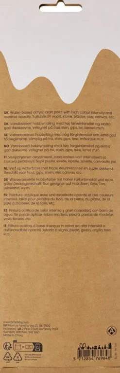 Akrylmaling Sæt - 6X5 ML - Blå/Grøn