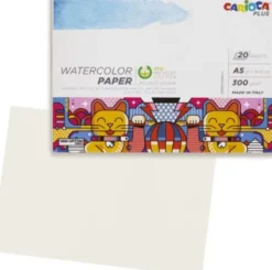 Akvarelblok - A5 - Watercolor Paper - 20 Sider - Carioca Plus