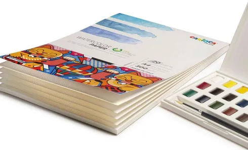 Akvarelblok - A4 - Watercolor Paper - 20 Sider - Carioca Plus