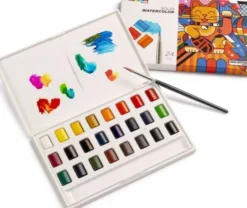 Akvarelfarver Sæt - Solid Watercolor - 24 Farver - Carioca Plus