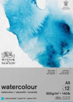 Akvarelpapir - A5 - Cold Press - Winsor & Newton - 12 Ark