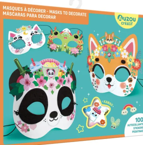 Auzou - Aktivitetssæt - Dekorer Masker - Kawaii
