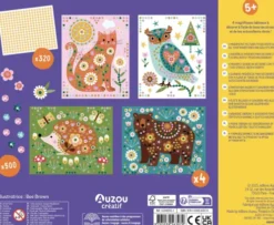 Auzou - Kreasæt - Kunst Med Rhinsten - Dyr
