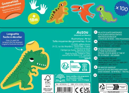 Auzou - Mine Første Klistermærker - Dinosaurer