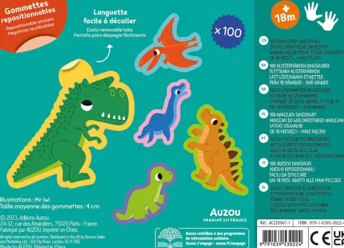 Auzou - Mine Første Klistermærker - Dinosaurer