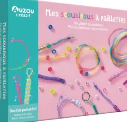 Auzou - Scoubidou Armbånd Og Nøglering DIY Sæt - Glitter