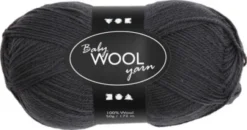 Babygarn - Blødt - L 172 M - Mørk Grå - 50 G
