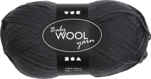 Babygarn - Blødt - L 172 M - Mørk Grå - 50 G