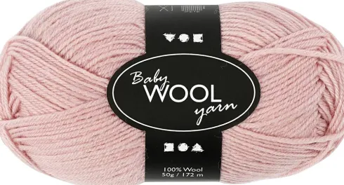 Babygarn - Blødt - L 172 M - Støvet Rosa - 50 G