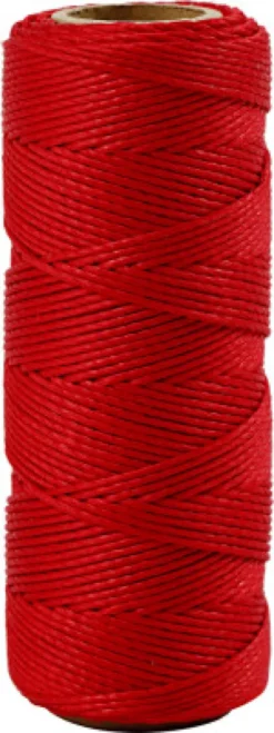 Bambus Snor - Tykkelse 1 MM - Rød - 65 M