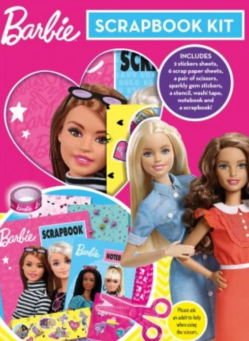 Barbie - Scrapbook Kit - Inkl. Stickers, Ark & Notesbog