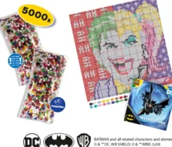 Batman Perler Og Perleplade Sæt - Joker & Harley Quinn - 5.000 Stk