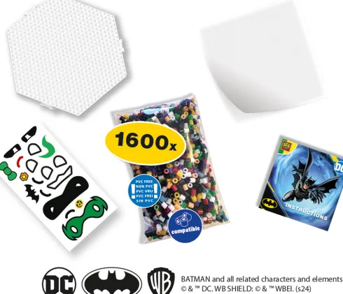 Batman Perler Og Perleplade Sæt - Figurer - 1.600 Strygeperler