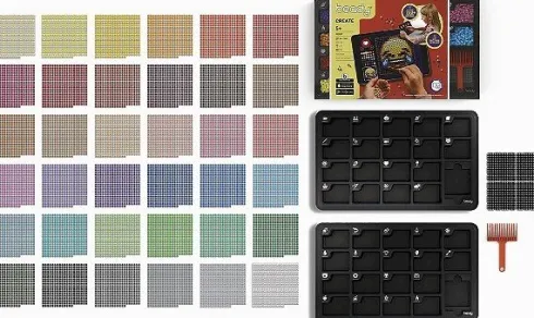 Beady Create Perler - Perlesæt Med 10.800 Perler Og 4 Perleplader