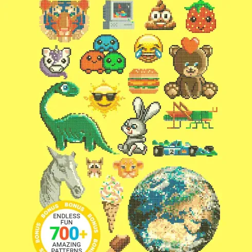 Beady Paint Perler - Perlesæt Med 14.400 Perler Og 9 Perleplader
