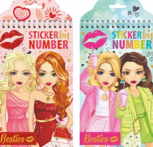 Besties Sticker By Number 12 Ark + 6 Ark
