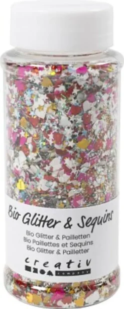 Bio-Glimmer & Pailletter - Assorterede Farver - 140Ml