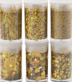 Bio-Glimmer & Pailletter - Guld - 6X7Ml