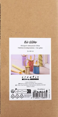 Bio-Glitter - Forskellige Farver - 8X140 ML