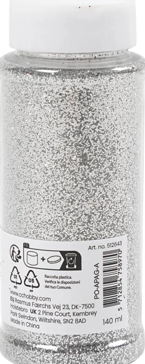 Bio-Glitter - Sølv - 140 ML