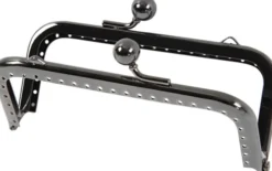 Bøjle Til Pung - Str. 10 CM - Mørk Grå Metallic - 1 Stk
