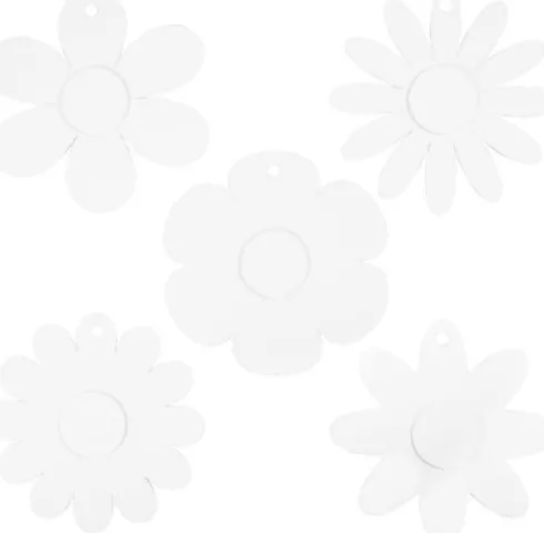 Blomster - Ø 20 CM - 400 G - Hvid - 5X3 Stk