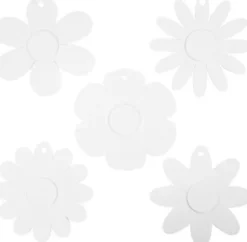 Blomster - Ø 20 CM - 400 G - Hvid - 5X20 Stk - Assorteret