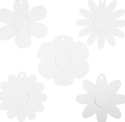 Blomster - Ø 20 CM - 400 G - Hvid - 5X20 Stk - Assorteret