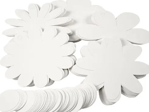 Blomster - Ø 20 CM - 400 G - Hvid - 5X20 Stk - Assorteret