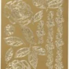Blomster Klistermærker - Roser - Guld