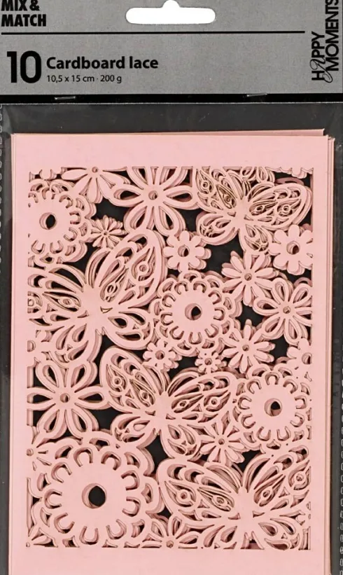 Blondekarton - 10,5X15 CM - 200 G - Lyserød - 10 Stk