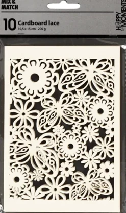 Blondekarton - 10,5X15 CM - 200 G - Råhvid - 10 Stk