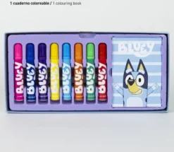 Bluey - Malekuffert Med Indhold Til Børn - Lyseblå - Cerda